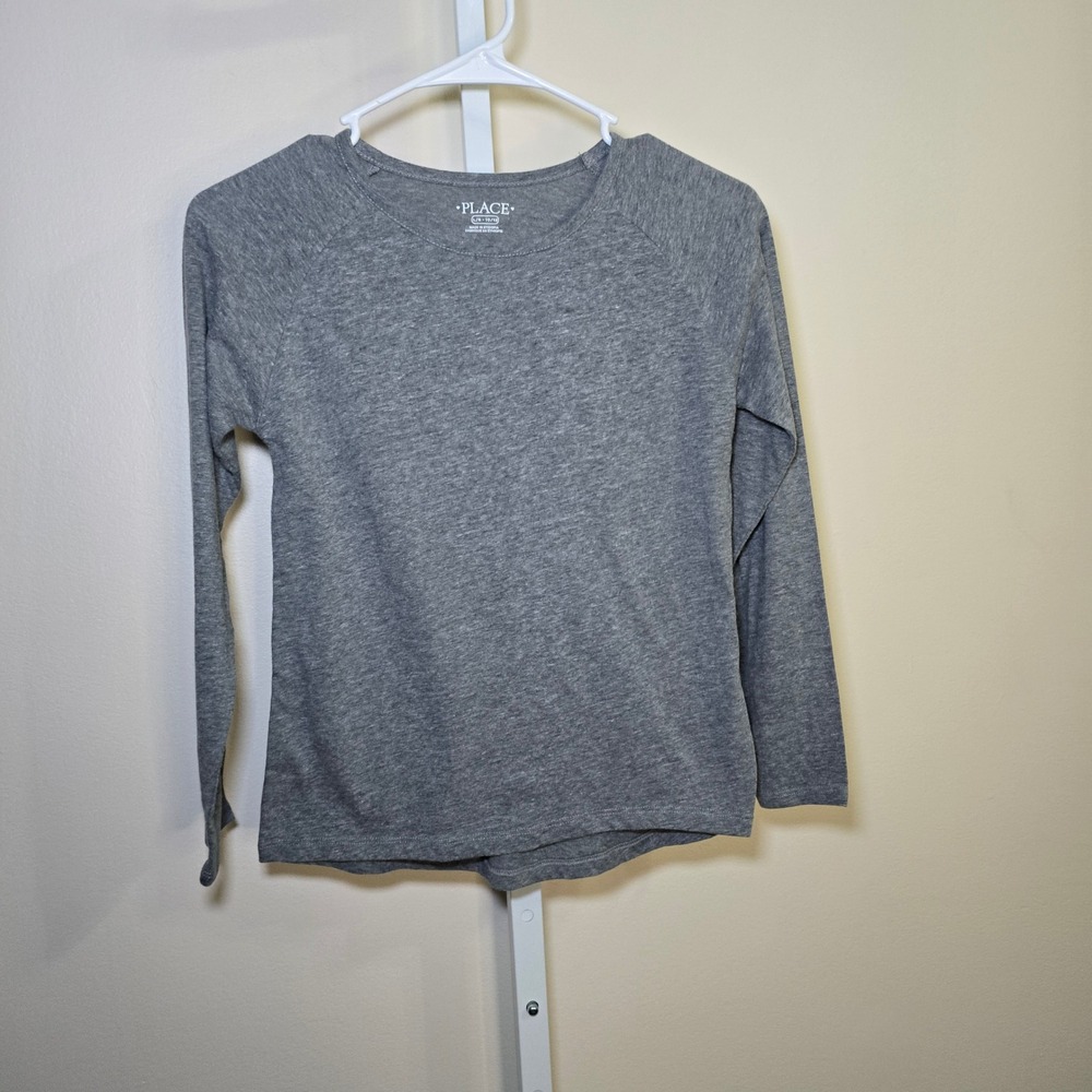 The Children's Place Gray Long Sleeve Top Kids L 10/12 Casual‎ Shirt